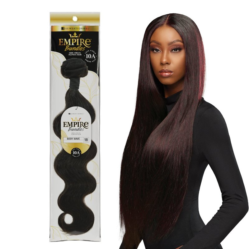 Sensationnel Empire bundles- body wave 10a tangle shed free human hair for weaving and sew in styles - 1 pack (18 inch, NATURAL)