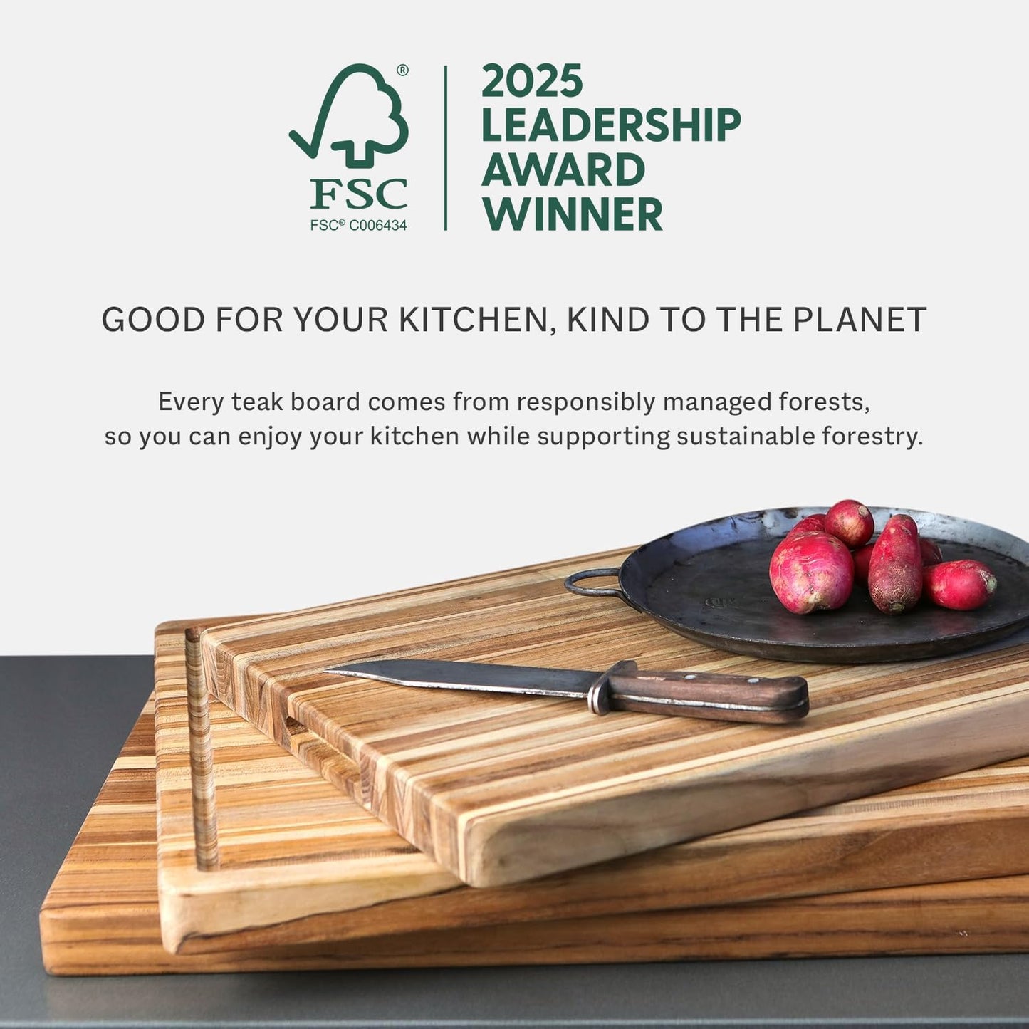 Teakhaus Butcher Block Cutting Board - Large Wooden Cutting Board - Holiday Gift Ideas for Men and Women - Gift-Ready End Grain Wood, Knife Friendly - FSC Certified