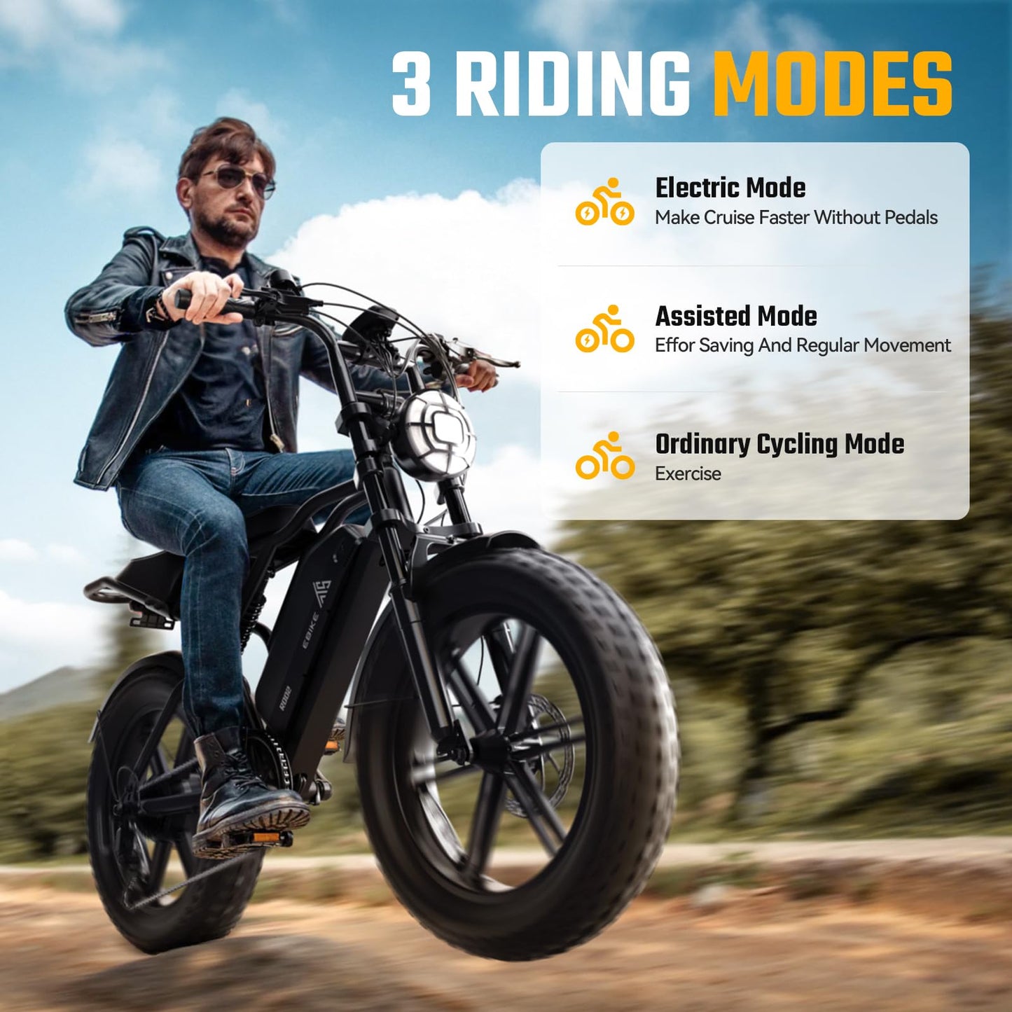 TST Electric Bike for Adults 1500W Peak 20" Fat Tire All- Terrain E-Bike 60 Miles 28 MPH Electric Dirt Bike - 48V 15 AH Battery Tested to Safety Tested to UL 2849 Powered Electric Bicycle