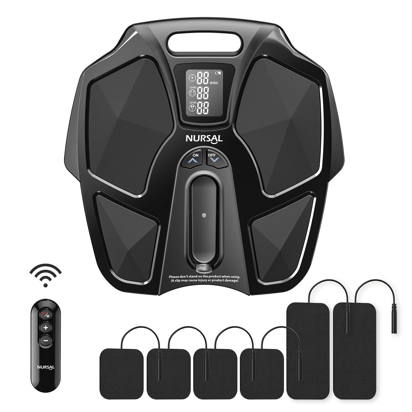 NURSAL TENS EMS Foot Massager for Neuropathy, Foot Nerve Muscle Stimulator Pro, Circulation and Body Pain Relief with TENS Unit Muscle Stimulator Pads, Electric Feet Legs Blood Circulation Machine