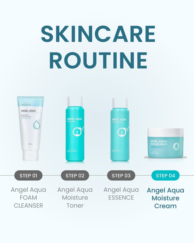 BEYOND Angel Aqua Moisture Cream (5.1 fl oz) - Vegan Cooling Face Gel Moisturizer - Soothing Cica, Hyaluronic Acid & Panthenol - Lightweight Hydrating Sleeping Mask - Korean Skincare
