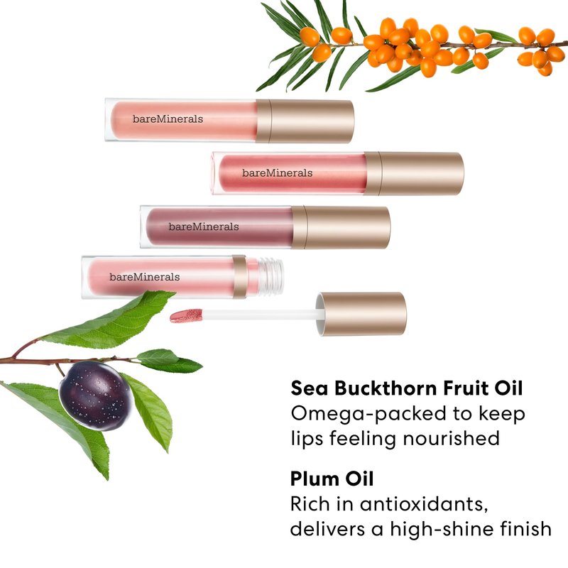 bareMinerals Mineralist Lip Gloss-Balm, Peace, Vegan, Cruelty-Free & Dermatologist-Tested
