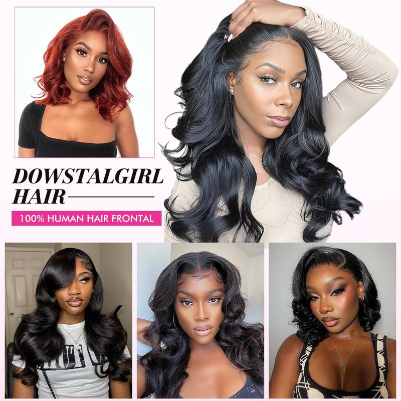 13x4 Lace Frontal Closure Body Wave Frontal Ear to Ear HD Lace Frontal Human Hair 100% Brazilian Virgin Human Hair Closure 16 Inch Frontals Hair Pieces for Women Free Part 150% Density