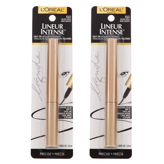 L'Oreal Paris Lineur Intense Pro Felt Tip Liquid Eyeliner, Carbon Black [690] 0.05 oz (Pack of 3)