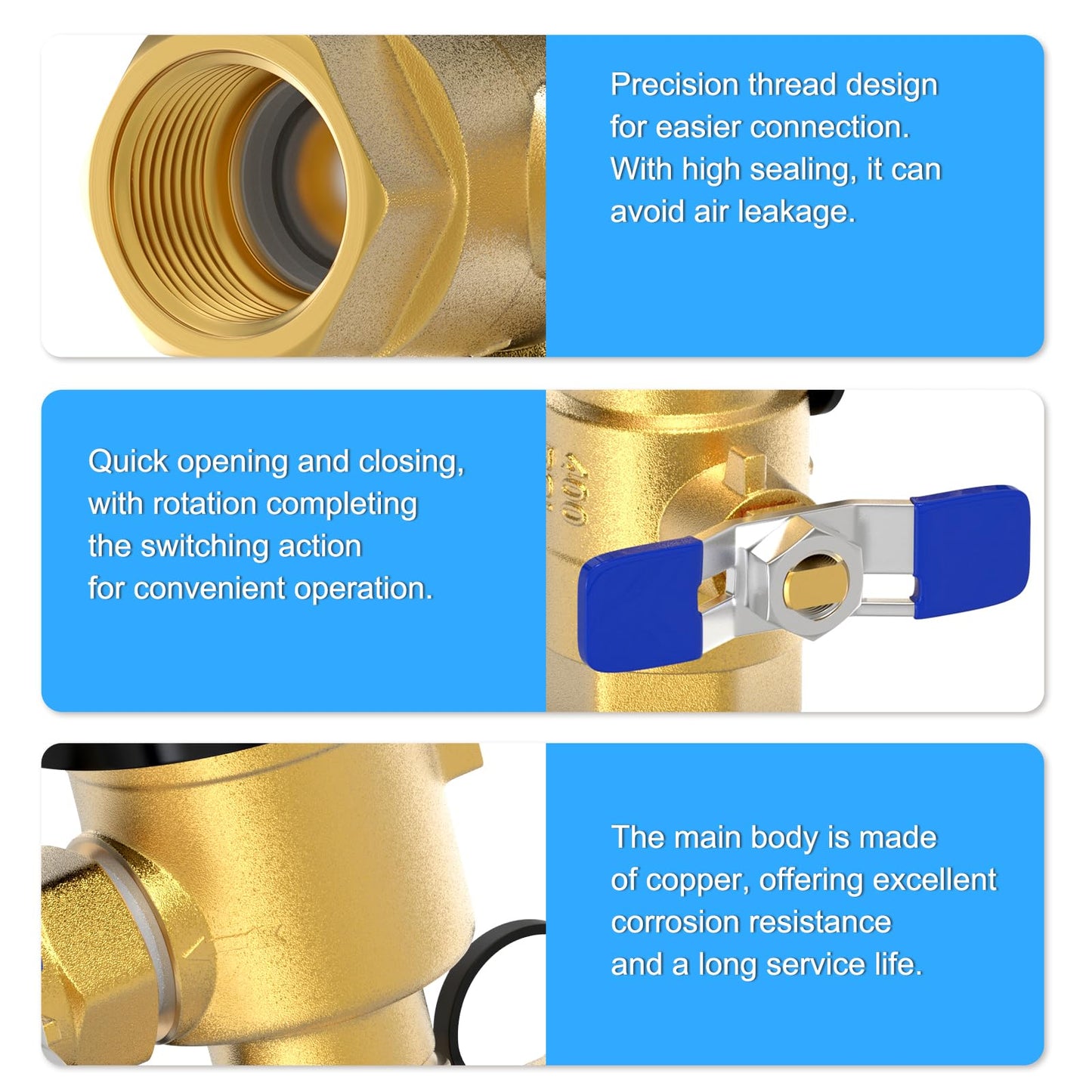 MEANLIN MEASURE 1" Pressure Vacuum Breaker Assembly, Brass Backflow Preventer Valve, Max 400Psi, for Lawn Irrigation System and Commercial Water Supply Systems with 720A-Style Installations