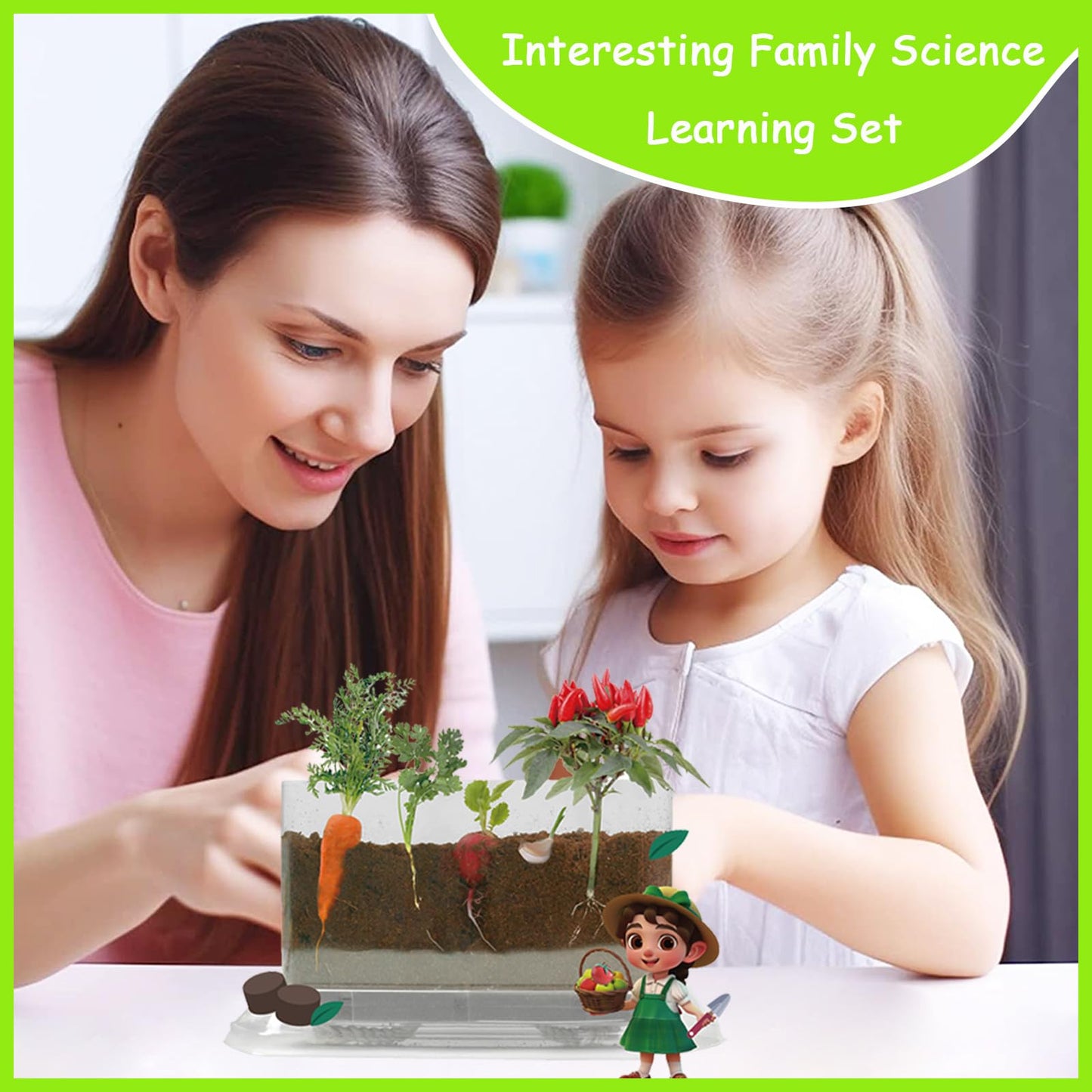 WKLOUYHE Root Viewer Kit for Kids – STEM Science Toy & Craft Growing Kits for Ages 6 7 8 9 10 Birthday Easter Gifts for Boys & Girls,Kids Gardening Set, DIY Toy