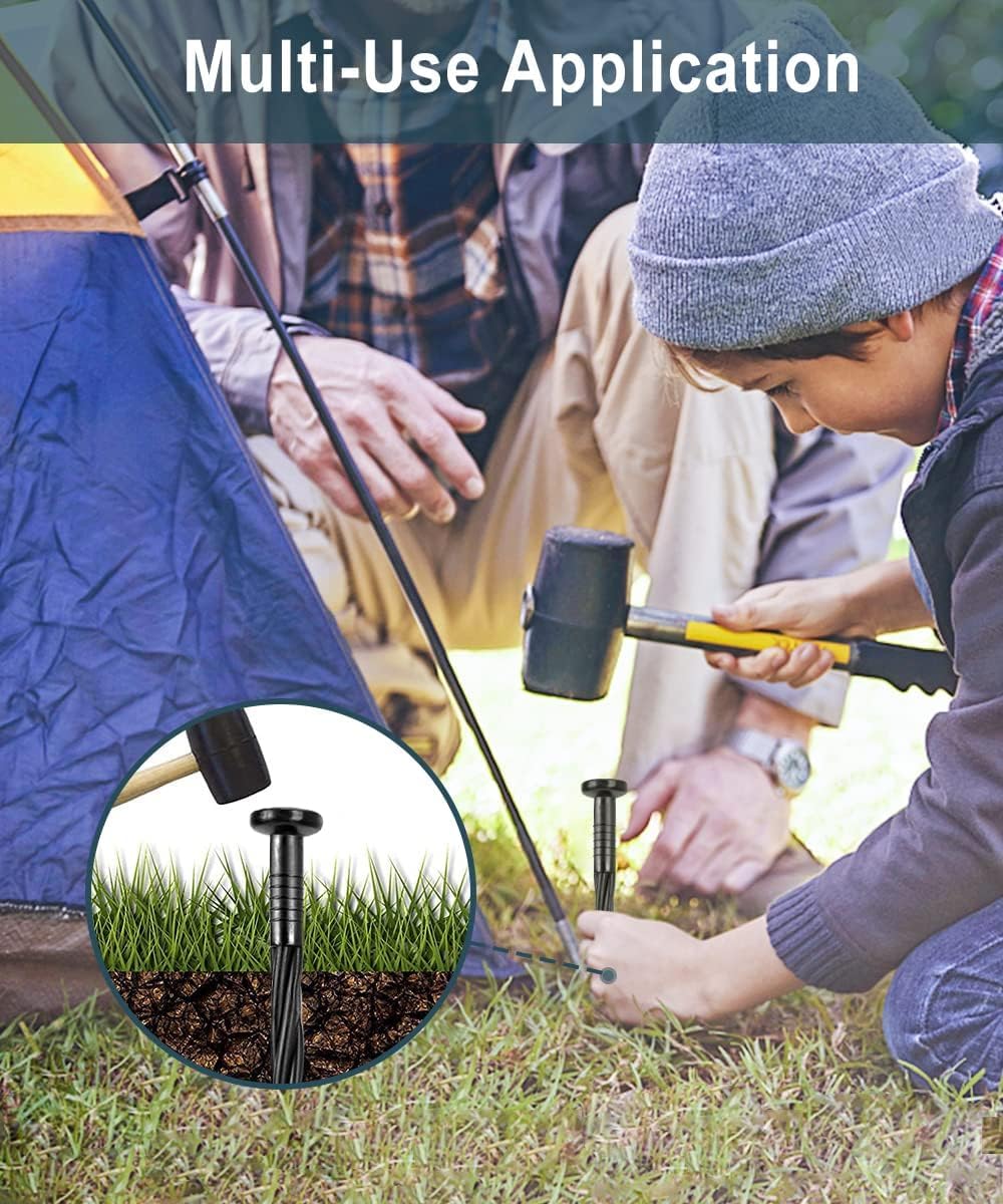 150pack 8-Inch Plastic Landscape Edging Spikes Landscape Anchoring Nail Spiral Landscape Stake for Weed Barrier, Paver Edging, Landscape Edging, Lawn Edging, Garden Edging Spikes