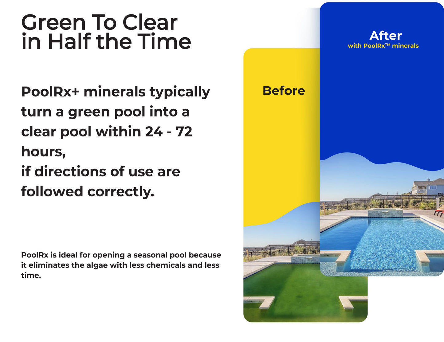 PoolRx+ Mineral Algaecide Unit, up to 6-Month Algae Control, for 2.5K-5K gallons, Red & White, New Formula with Silver.