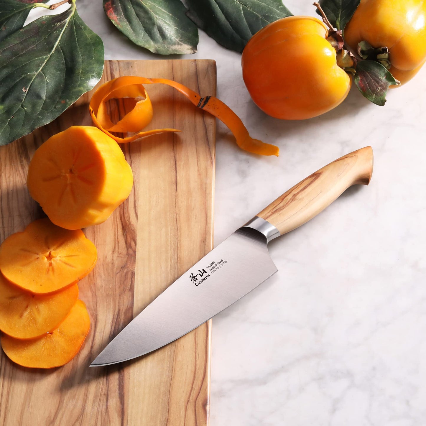 Cangshan OLIV Series 6-Inch Chef's Knife, Forged Swedish 14C28N Steel, 501578