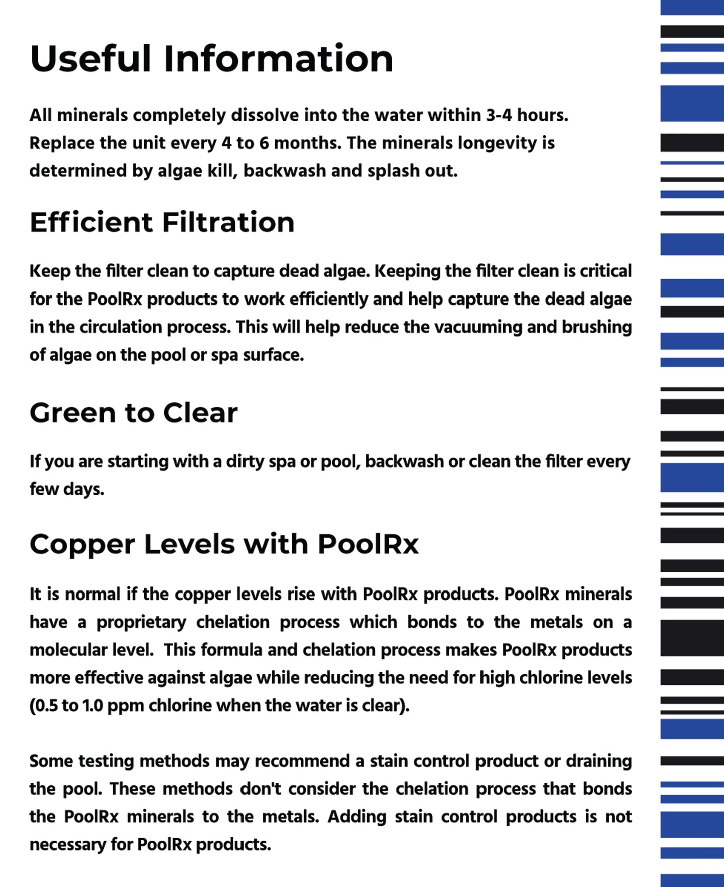 PoolRx Pool Unit #101001 6 Month Algaecide Blue Treats 7.5k-20k gallons, Single