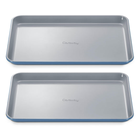 Caraway Non-Stick Ceramic Medium Baking Sheet - Naturally Slick Ceramic Coating - Non-Toxic, PTFE & PFOA Free - Perfect for Baking, Roasting, and More - Medium (15" x 10") - Slate
