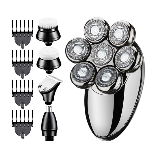 GOAKICHGO Head Shavers for Men, Electric Head Shaver Grooming for Men, 7D Floating Wet & Dry Electric Razor for Bald Heads, Shaving Grooming Set with LED Smart Display, Suitable for Hair/Face/Beard