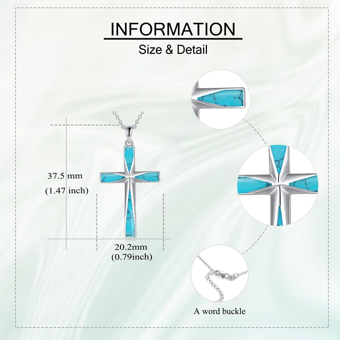 ONEFINITY Religious Cross Pendant Necklace Sterling Silver Origami Cross Pendant Gifts for Women Men Jewelry