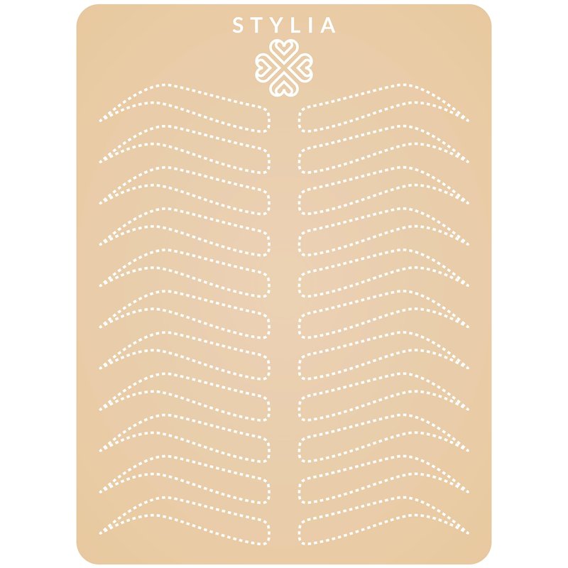 Stylia Microblading Inkless Practice Fake Silicone Skin Sheet for Eyebrow Tattoo, Fake Skin for Tattoo, Needling, Eye Brow Makeup, Tattoo Skin Practice Kit Supplies (White Double Sided)