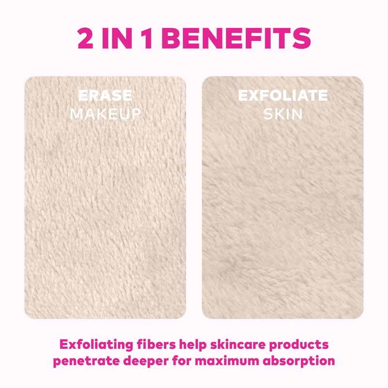 The Original MakeUp Eraser 7-Day Set, Erase All Makeup With Just Water, Including Waterproof Mascara, Eyeliner, Foundation, Lipstick, Sunscreen, and More! (Sweet Cream), 7ct
