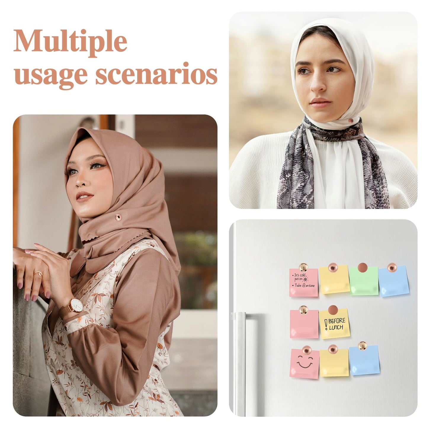 10 Pairs Hijab Magnets Hijab Pins for Women Multi-Purpose Strong Hijab Magnets Colorful Pinless Hijab Magnet Pins Magnetic Buttons for Clothing Ccarf Pin Shawl Pin,Shiny and Matte Style