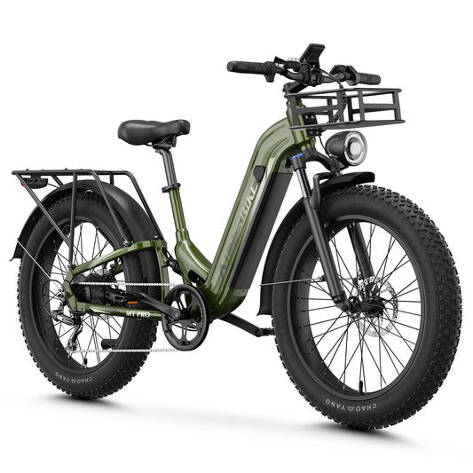 Aipas M1 pro Electric Bike, 1800W Peak Motor Electric Bike for Adults, 26'' x 4.0'' Fat Tire Ebike, 48V 17.5Ah Electric Mountain Bike, 36MPH Electric Bicycle, 85 Miles, 7 Speed 110NM with Front Basket