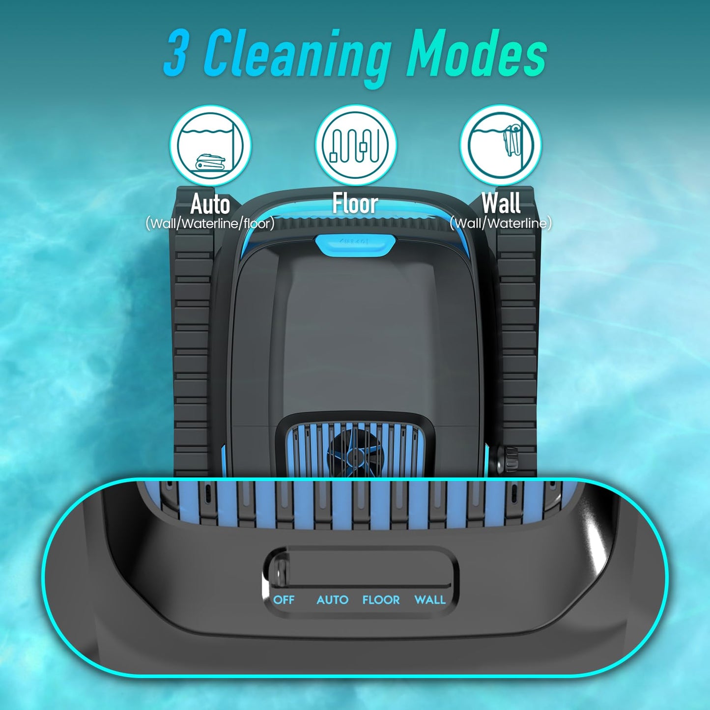 AIRROBO Cordless Robotic Pool Cleaner for Inground & Above Ground Pools, Smart Zigzag Navigation, Floor, Wall & Waterline Cleaning, 5000 GPH