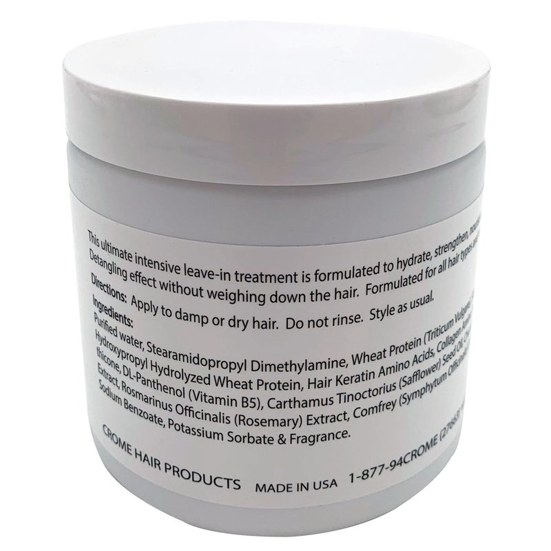 Crome Hair Food - Keratin Leave-In Conditioner - 16 Oz - Hair Treatment