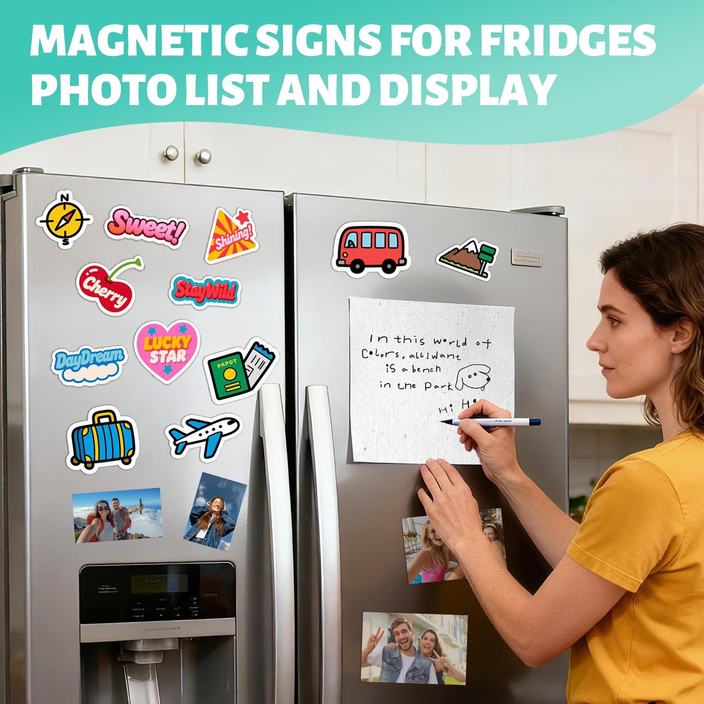 Hartwii 50Pcs Printable Magnetic Sheets 8.5x11 Inches 13.5Mil Thick Glossy Magnet Paper Sheet Non Adhesive Magnetic Paper for Inkjet Printers, Flexible Magnet Photos for DIY Crafts