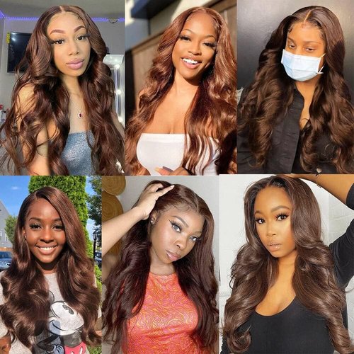 Condescension Brazilian Human Hair Bundles 16 18 20 Inch Body Wave 3 Bundles Human Hair 100% Unprocessed Remy Brazilian Virgin Weave Hair Chocolate Brown 4 for Women