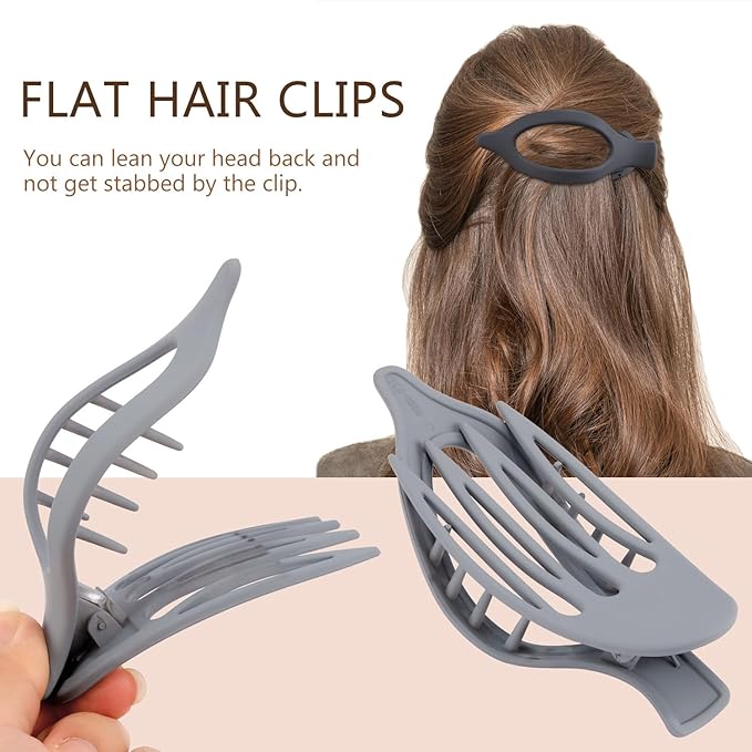 Hair Clips for Women 3Pcs Matte Claw Clips Large for Thick Hair Flat Hair Clips Alligator Hair Clips