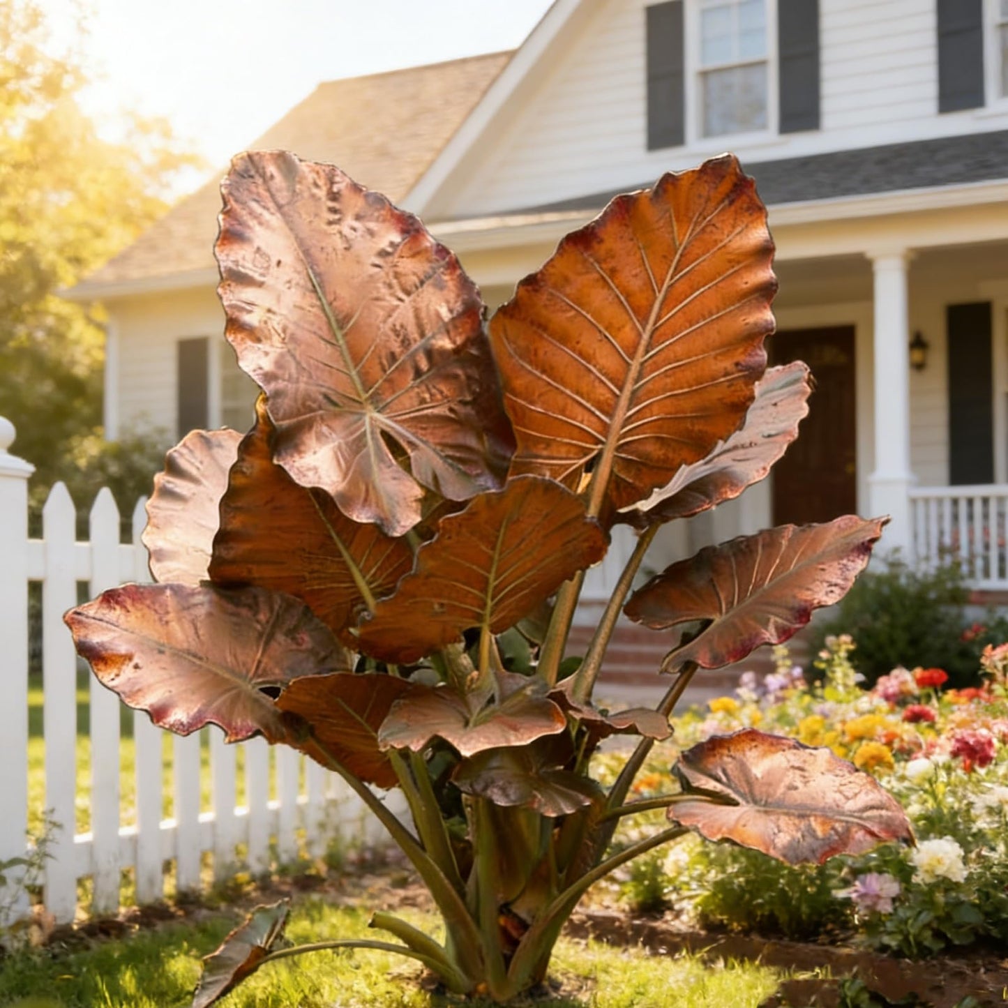Hardy Elephant Ear Plant Bulbs | Tropical Colocasia for Home Garden & Outdoor Patio Landscaping (6)