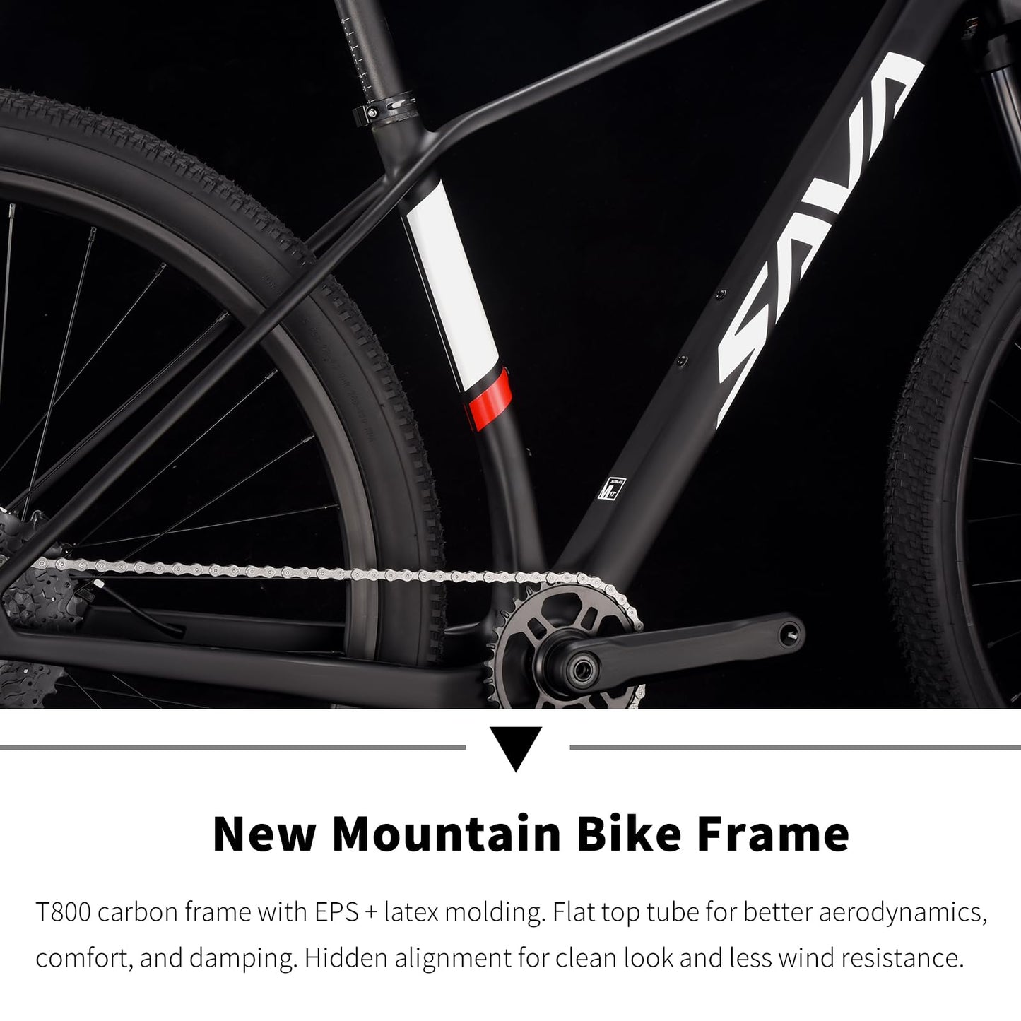 SAVADECK Carbon Fiber MTB with U6000 10 Speed Shift Groupset, Hydraulic Disc Brake with MT200 Break System (Shimmering White, 29 * 19)