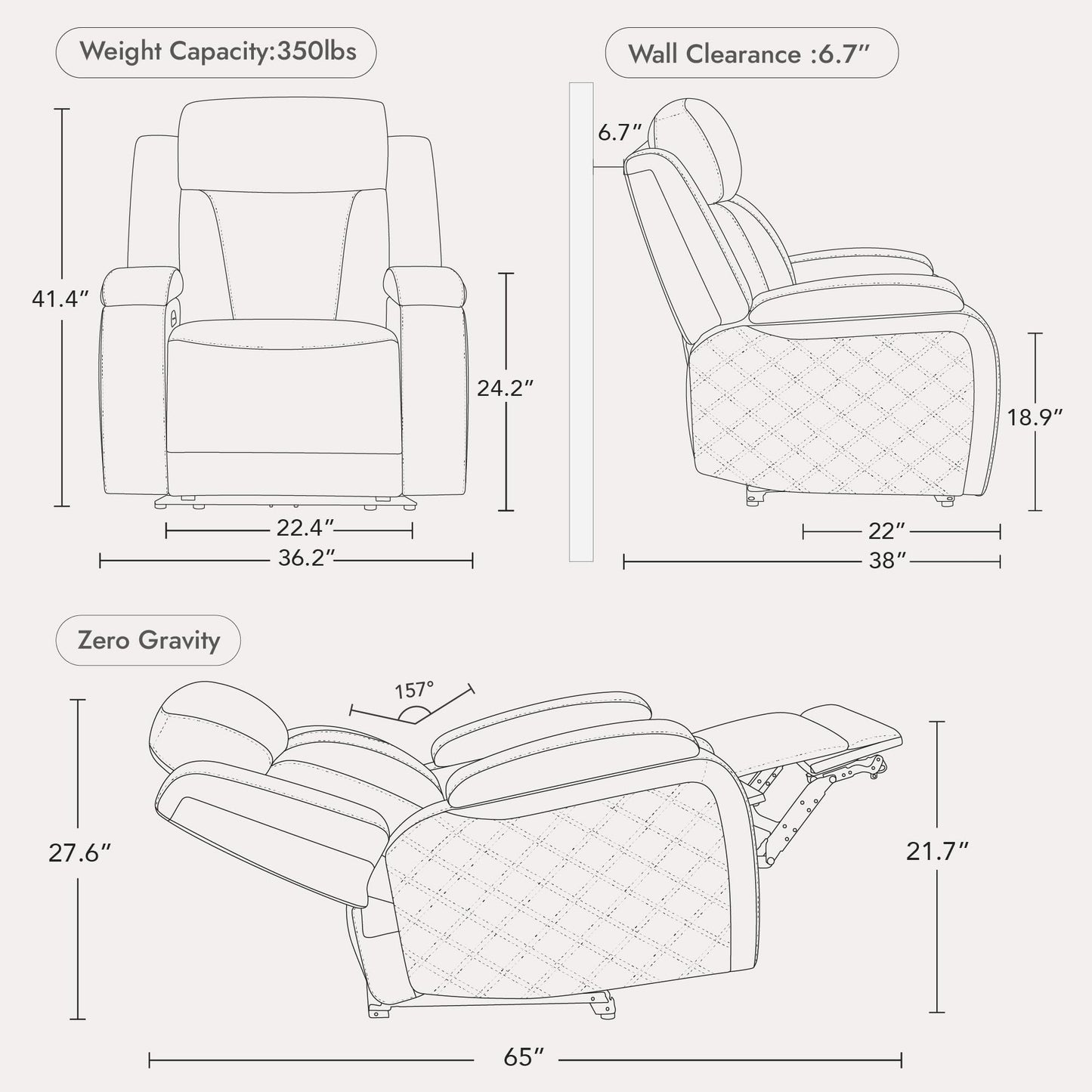 Watson & Whitely Genuine Leather Power Recliner Chairs for Adults, Zero Gravity Recliner with Power Headrest & Hidden Storage, Electric Reclining Sofa Chair for Living Room, Home Office, Saddle Brown