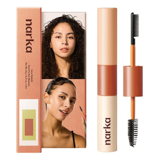 NARKA Hard Fix Hair Mascara for Thick Hair – Fly Away Stick & Strong Hold Taming Wand for Baby Hairs, Dual-Brush Hair Finishing Stick for Slick Back & Updos, Non-Greasy, Easy-Wash