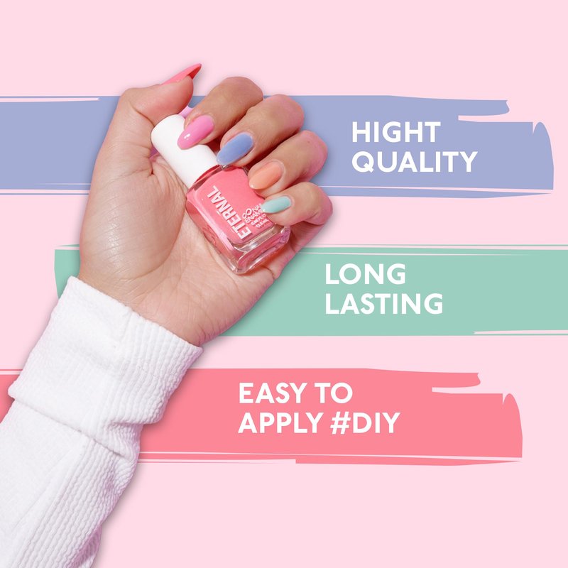 Eternal Pastel Nail Polish Sets for Women (CANDY PASTELS) - Pastel Nail Polish Set for Girls - Long Lasting & Quick Dry Nail Polish Set for Home DIY Manicure Pedicure - Made in USA, 13.5mL (Set of 5)