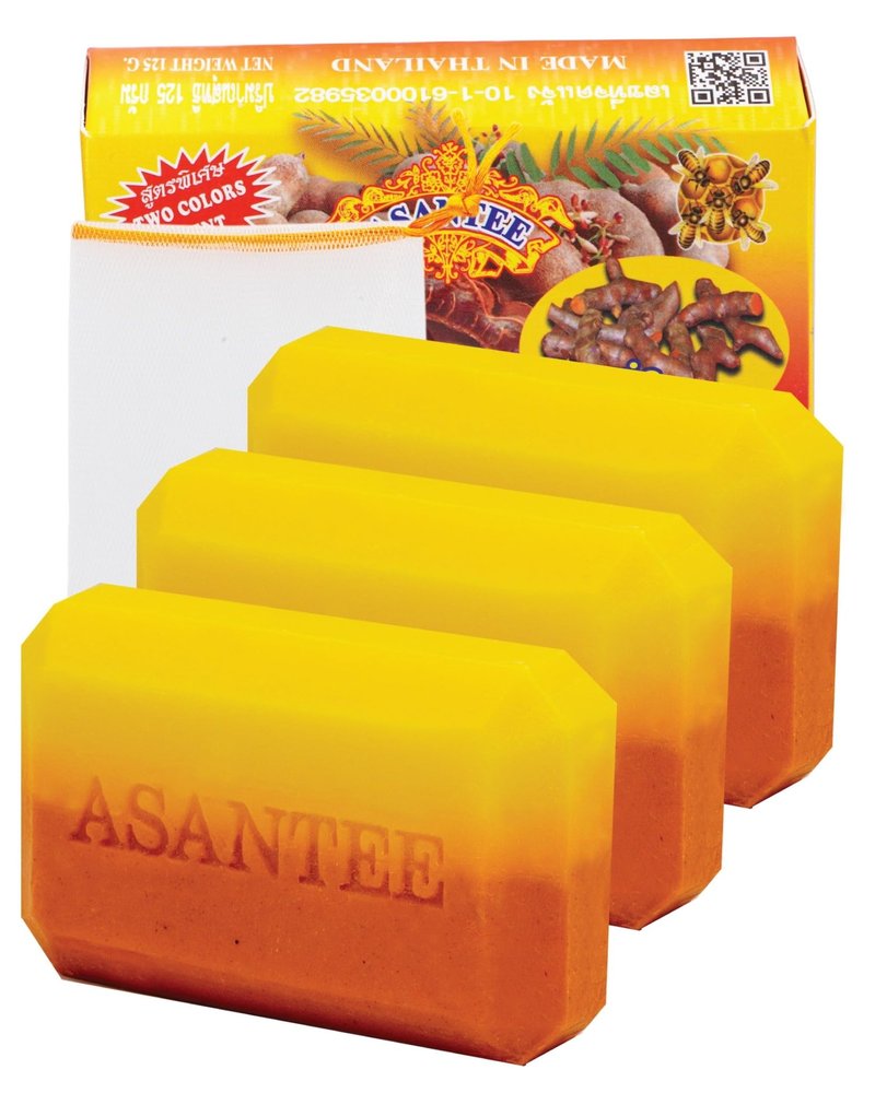 ASANTEE Tamarind and Turmeric with Honey Cleansing Soap (Pack of 3)