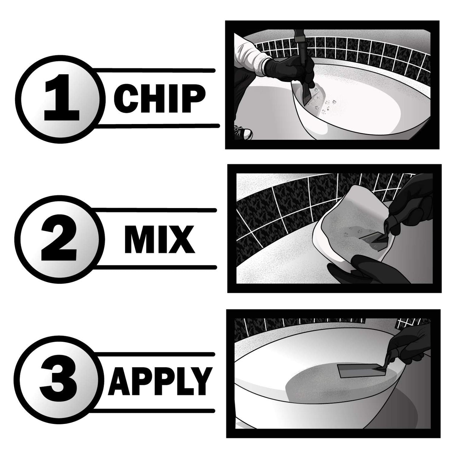 Pool Patch White Plaster Repair Kit 1.5 lb - Easy to Mix and Fast to Use Formula - Perfect for Patch Work - Waterproof, Quick-Drying, Extra Strong Bond - (coverage: approx. 3/4 sq. ft.)