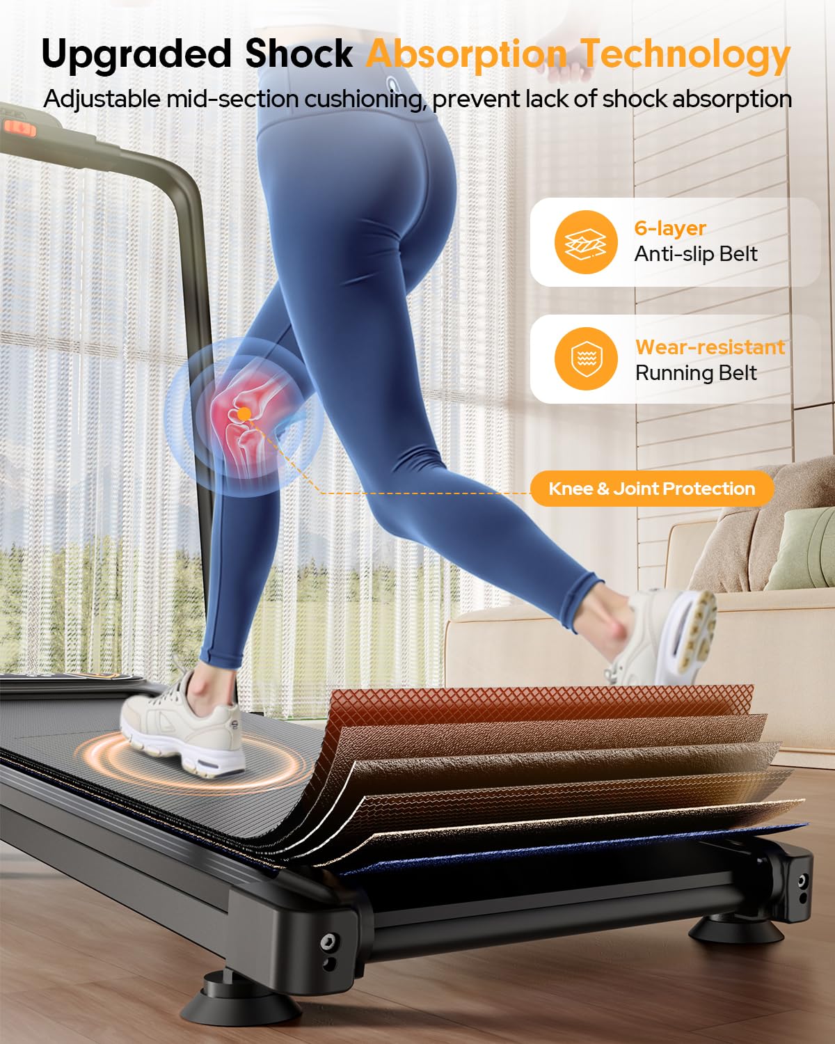 Foldable Treadmill with 10% Incline, Upgrade 3.5HP Low Noise Walking Pad Treadmill with Handle Bar, Trisomy 4 in 1 Portable Under Desk Treadmills for Home/Office, 350Lbs Capacity, APP & Remote Control