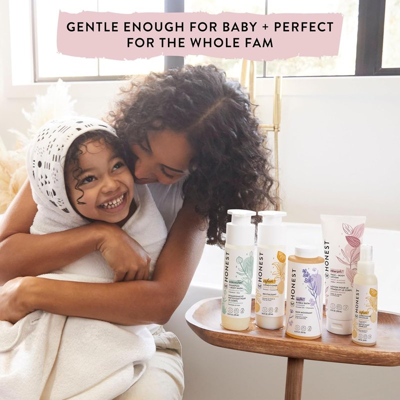 The Honest Company Fragrance-Free Conditioning Hair Detangler Tear-Free Hypoallergenic Leave-In Conditioner and Fortifying Spray for Sensitive Skin 4 fl oz