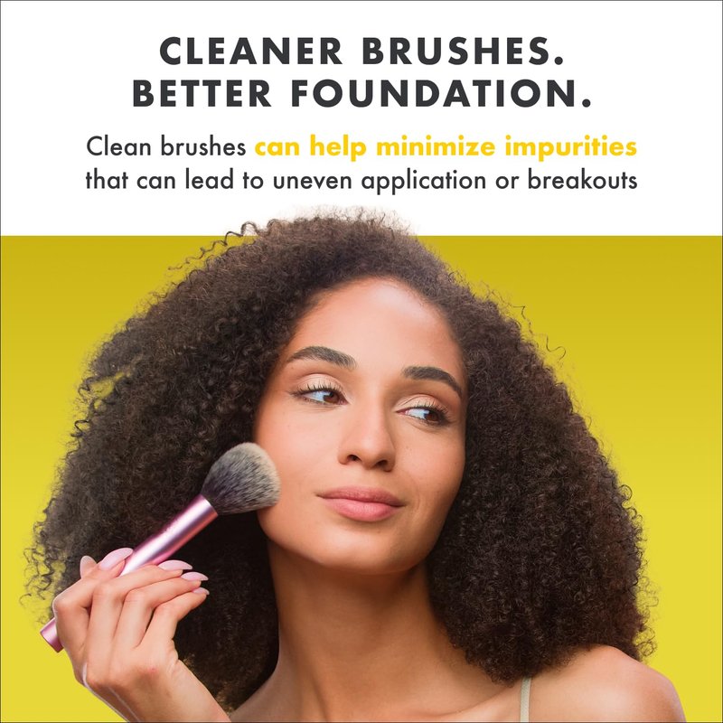 Cinema Secrets Original Makeup Brush Cleaner Kit - Professional Cleanser + Cleansing Tin for Makeup Brushes - Quick-Drying, Rinse-Free Formula - Removes Stubborn Waterproof Make Up - Lemon (2 fl oz)