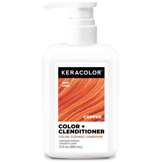 Keracolor Clenditioner COPPER Hair Dye - Semi Permanent Hair Color Depositing Conditioner, 12 Fl. Oz.