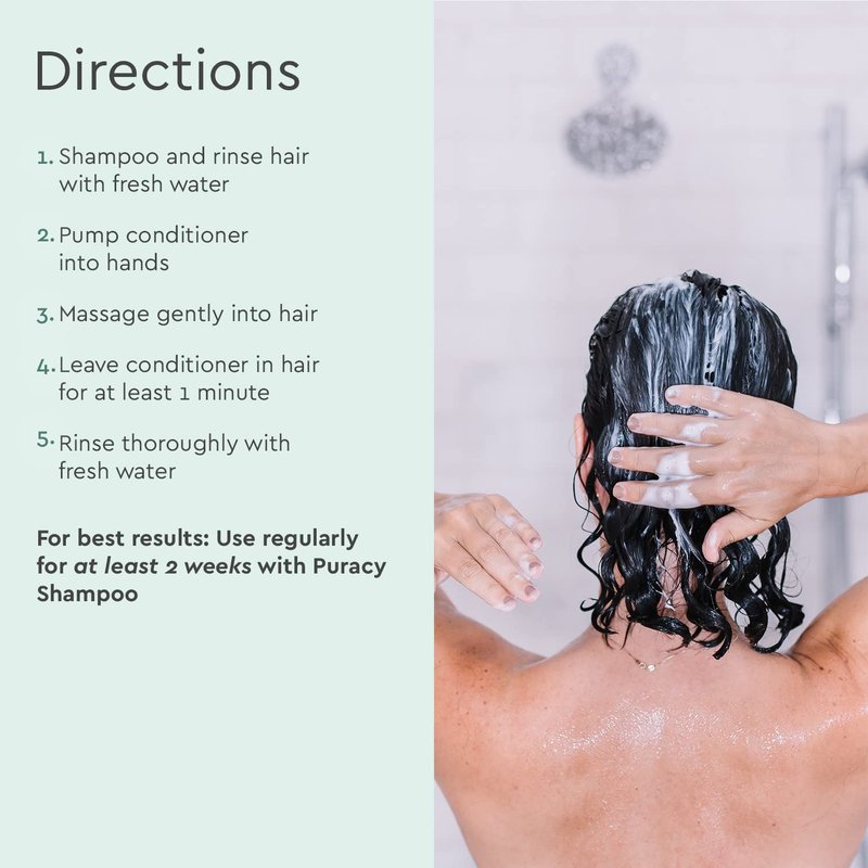 Puracy Conditioner for Fine, Medium, and Color-Treated Hair - Pure Ingredients for Cleaner, Silkier Hair Longer, 98.95% Natural (48 Ounce)