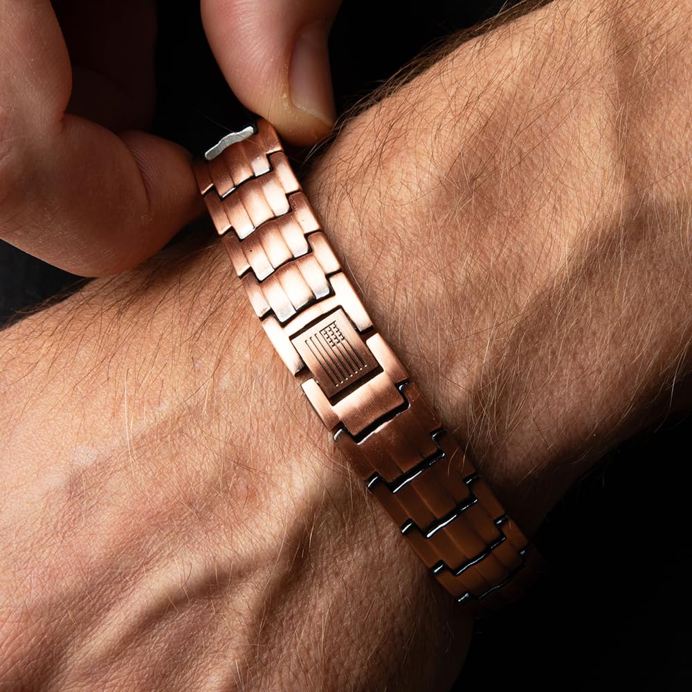Hero Company Copper Magnetic Bracelet - ‘Vitalis’ Copper Bracelet with Magnets - Helps Pair Veterans With A Service Dog Or Shelter Dog