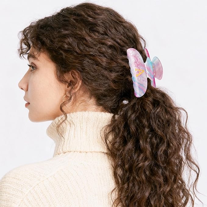 Personalized Birthday Gifts for Daughter,Initial Cute Hair Clips Hair Claws for Women Friends Female Friendship Girlfriend Wife Gifts Idea - Lavender,Q