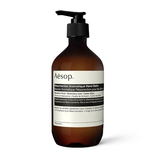 Aesop Resurrection Aromatique Hand Balm - Rich, Moisturizing Balm for Hands and Cuticles - Fragrant Botanicals and Skin-Softening Emollients - 16.9 oz