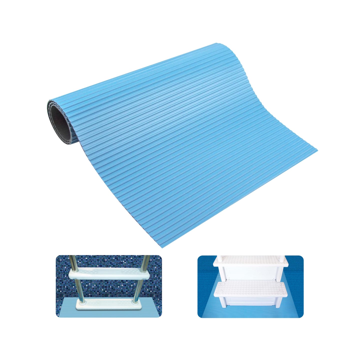 SWIMLINE HYDROTOOLS Protective Pool Ladder Mat for Above Ground Pools – Safety & Stability for Stairs, Steps & Ladders – Premium Durable Material, 24" x 36"