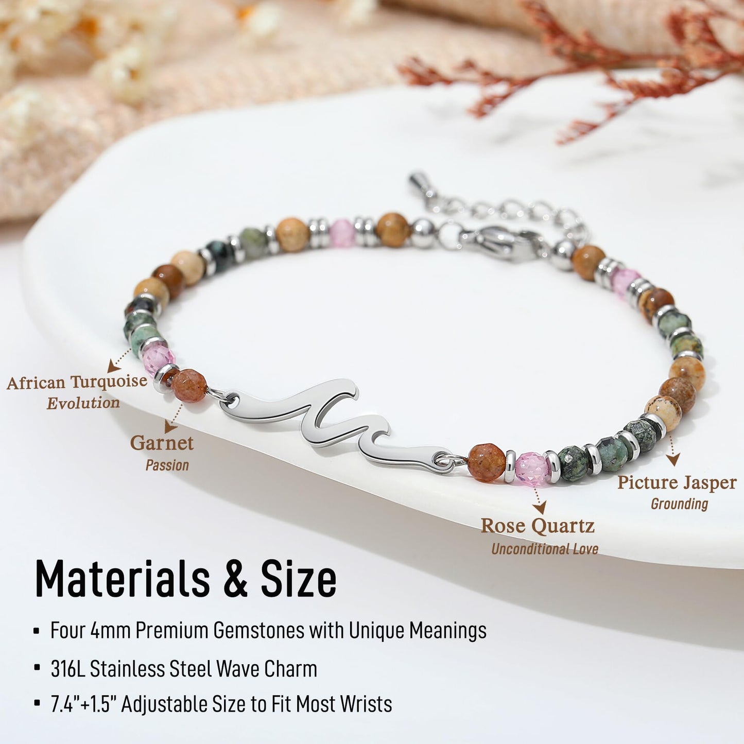TONY & SANDY Daughter in Law Gifts, Wedding Birthday Gifts for Daughter in Law, Wave Bracelet for Women, Unique Christmas Valentines Mothers Day gift for Bonus Daughters from Mother-in-Law