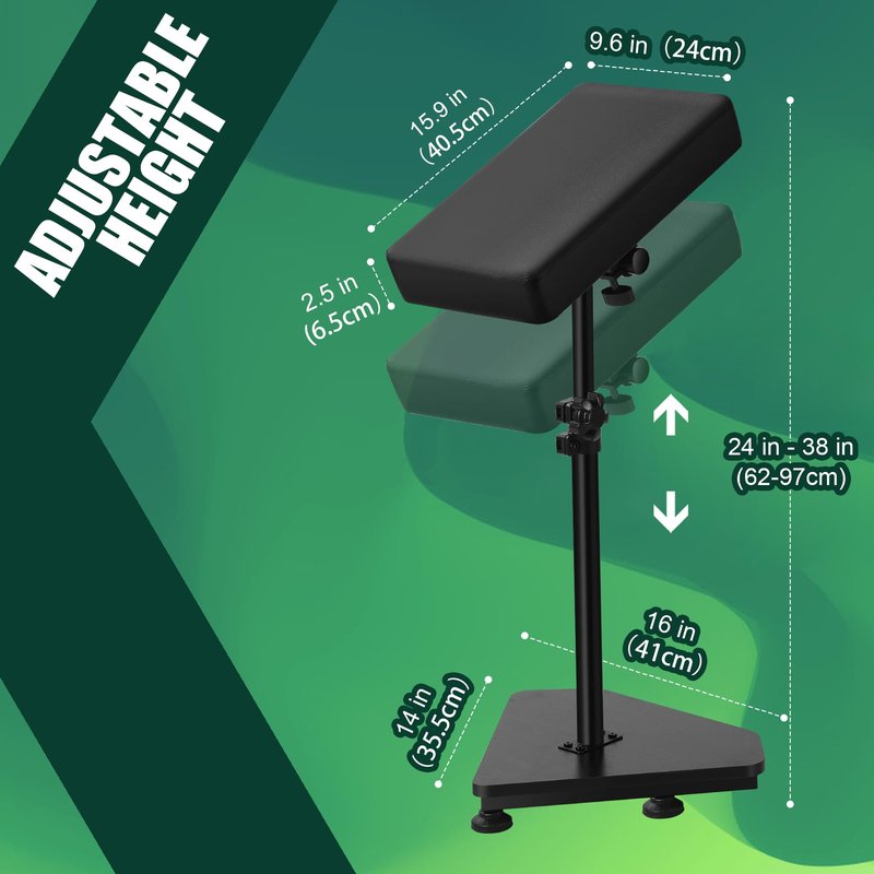 BARBALLTattoo Arm Rest with Adjustable Height, Tattoo Armrest for client,180°ratationThickened Soft Sponge Pad for Tattoo Studio