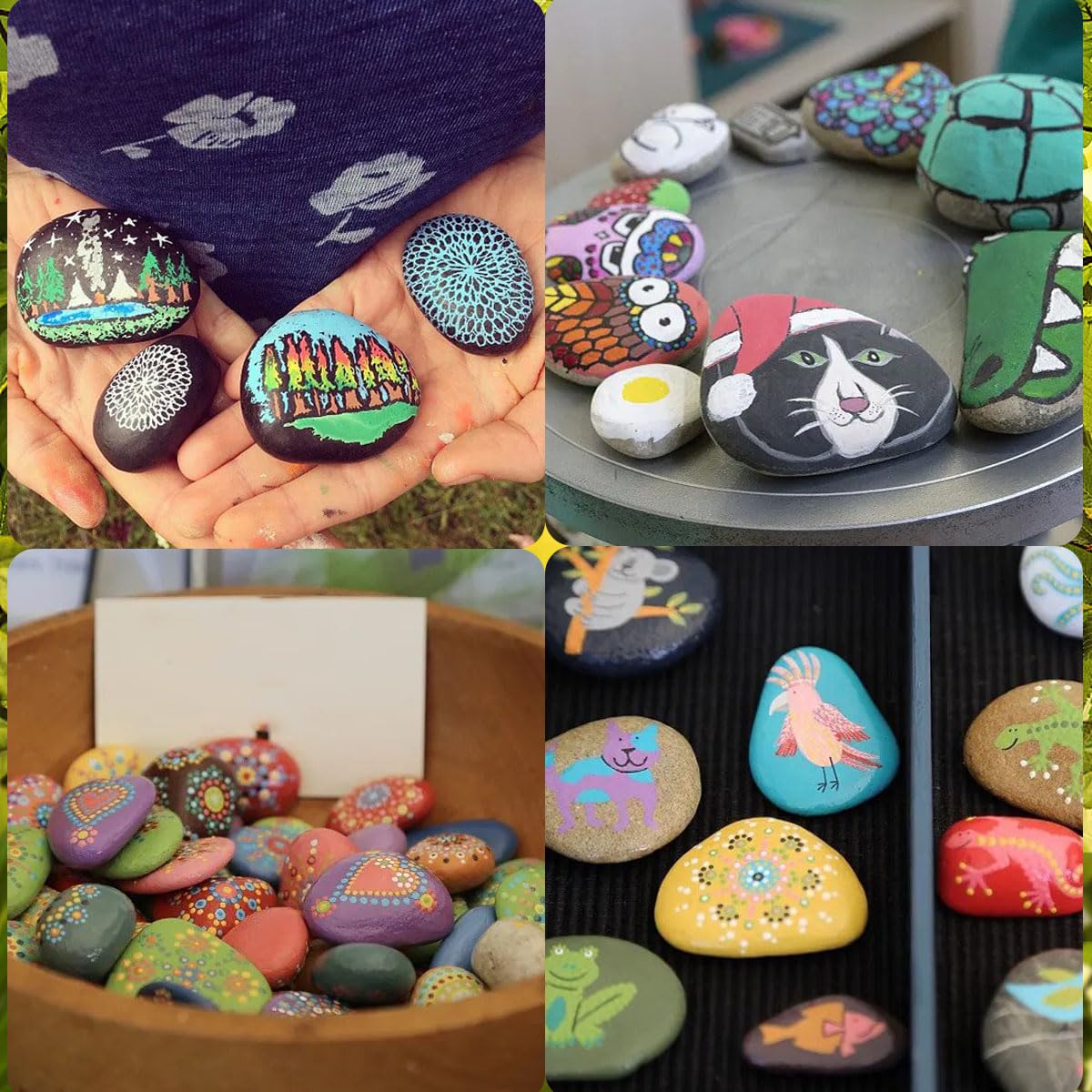 12Pcs River Rocks for Painting 2-3 Inch Smooth River Stones to Paint, Natural Craft Stones Large Smooth Rocks for Crafts, Arts, Decoration, Bulk Painting Rocks