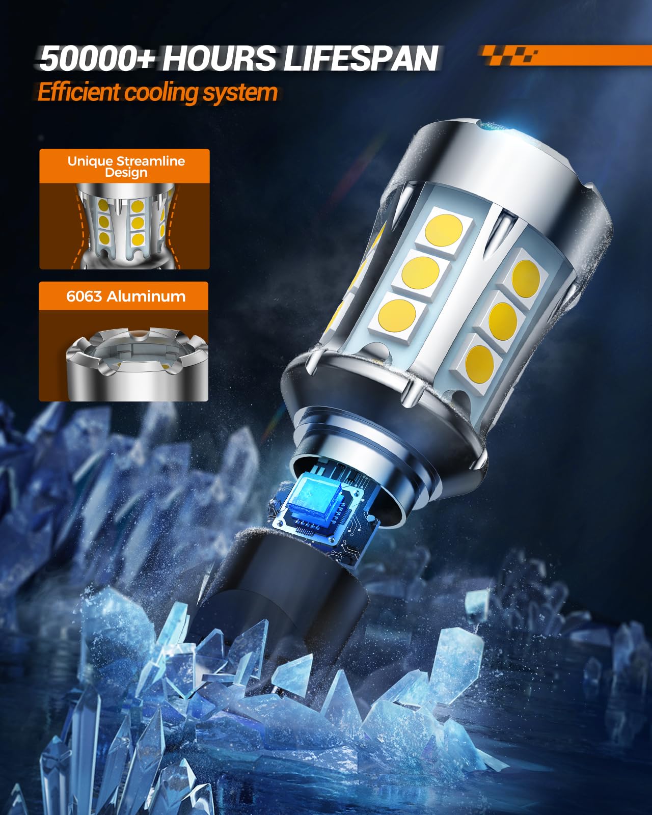 SEALIGHT 921 LED Bulb Reverse Light 600% Brighter T15 906 904 916 W16W 921 LED Bulb with Projector Replacement Tail Backup Reverse Lights, Non-polarity, Xenon White, Interior Lighting Pack of 2