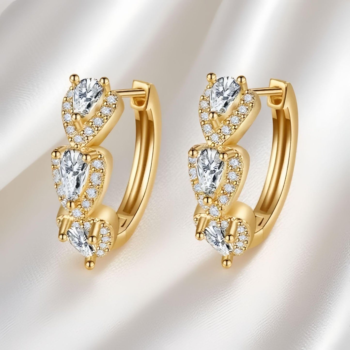 Histone Lymphatic Earring For Women, Lovefinity™ Honorable Joy Halolux Lymphvity Magnetotherapy Germanium Earrings Hoop Jewelry Gifts (Hoop-Gold)