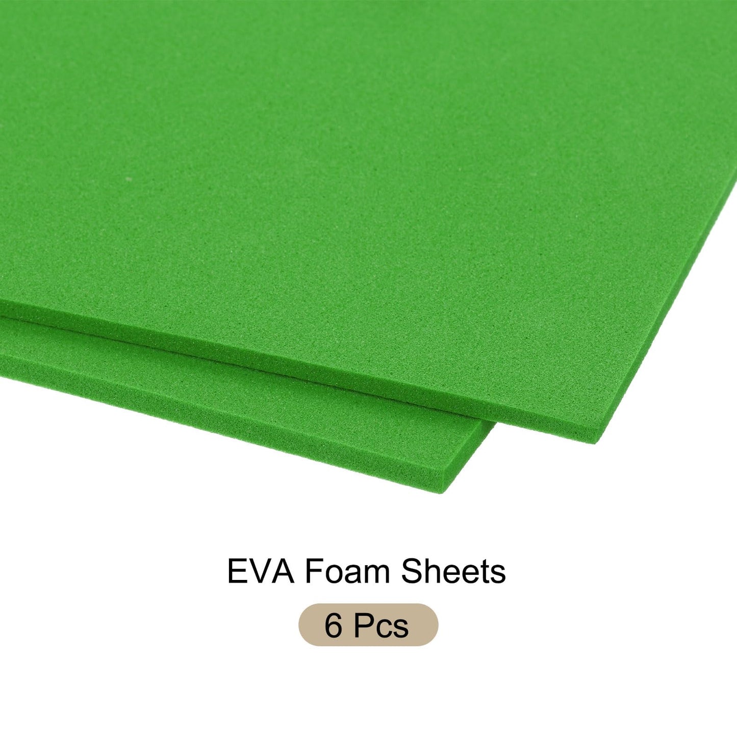 Rebower 6Pcs Foam Sheets Crafts Foam Arts Paper 10 x 10 x 1/8 Inch [for Crafts Project, Scrapbooking, DIY, Party Handicraft, Costumes]-25cm x 25cm x 3mm / Green