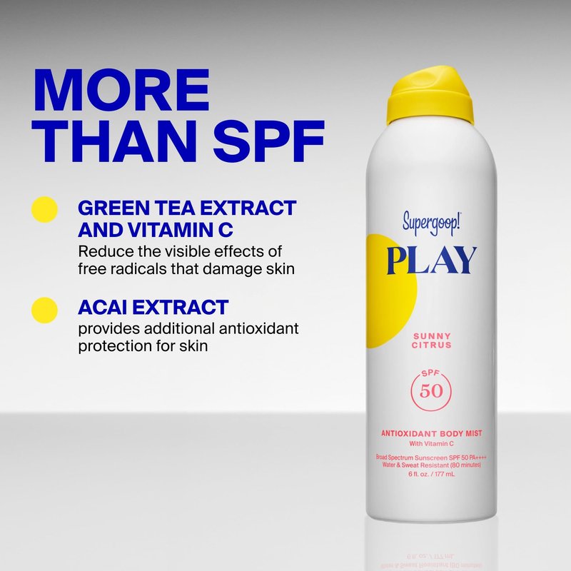 Supergoop! PLAY SPF 50 Body Mist, 3 fl oz - 2 Pack