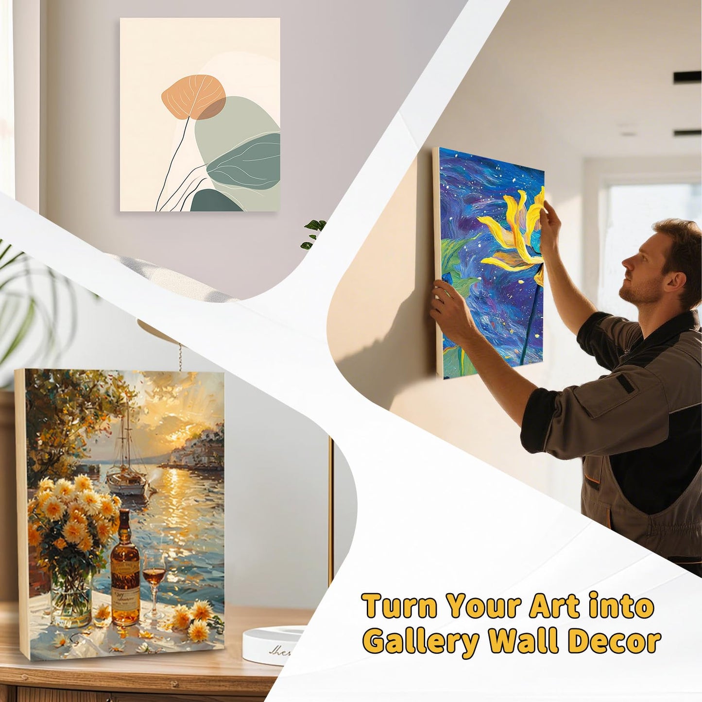 4 Pack 16x20 Basswood Paint Pouring Panels – Wood Painting Boards for Acrylic Pouring, Oil & Resin Art – Sturdy Pre-Sanded Artist Panels for Professionals & Exhibitions